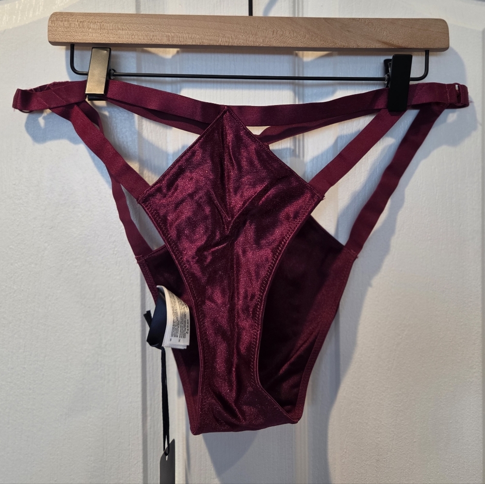 Luxurious Burgundy Strappy Panties